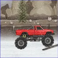 Monster Truck Wheels Winter Snow Racing animated large